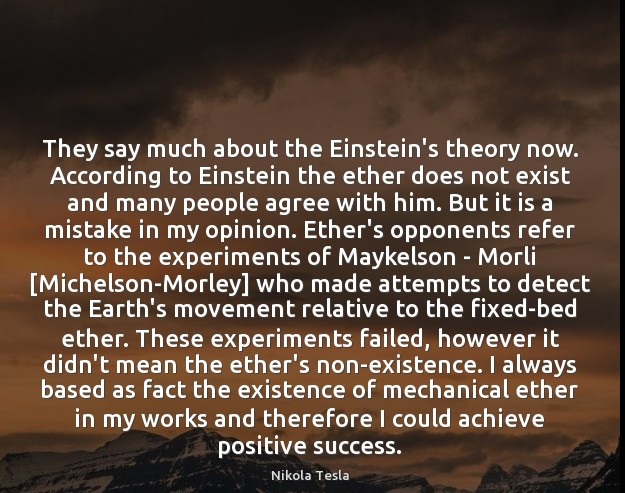 tesla on einstein wrongs